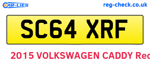 SC64XRF are the vehicle registration plates.