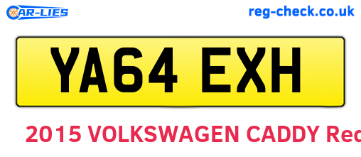 YA64EXH are the vehicle registration plates.
