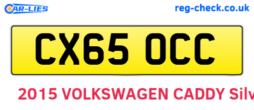 CX65OCC are the vehicle registration plates.