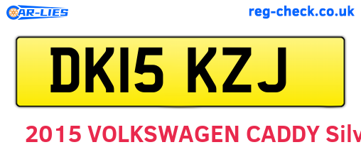 DK15KZJ are the vehicle registration plates.