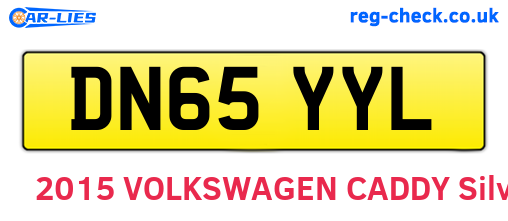 DN65YYL are the vehicle registration plates.