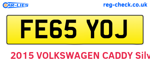 FE65YOJ are the vehicle registration plates.