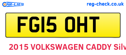 FG15OHT are the vehicle registration plates.
