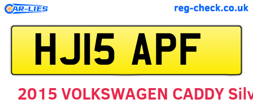 HJ15APF are the vehicle registration plates.