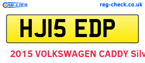 HJ15EDP are the vehicle registration plates.