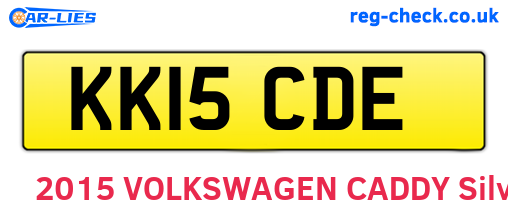 KK15CDE are the vehicle registration plates.