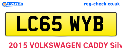 LC65WYB are the vehicle registration plates.
