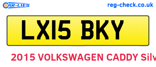 LX15BKY are the vehicle registration plates.