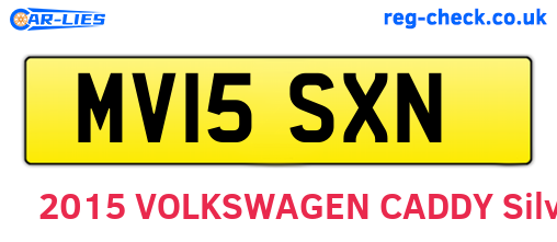 MV15SXN are the vehicle registration plates.