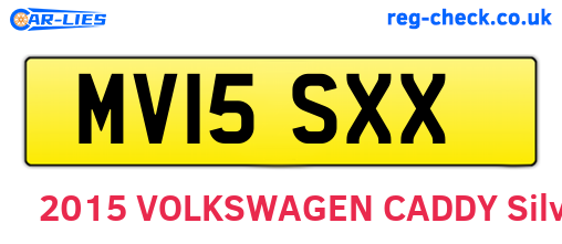 MV15SXX are the vehicle registration plates.