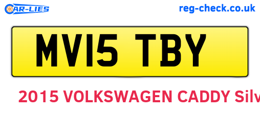 MV15TBY are the vehicle registration plates.