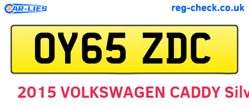 OY65ZDC are the vehicle registration plates.