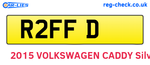 R2FFD are the vehicle registration plates.