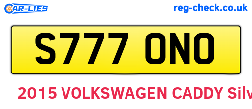 S777ONO are the vehicle registration plates.