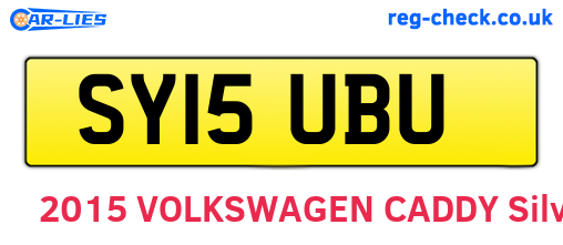 SY15UBU are the vehicle registration plates.