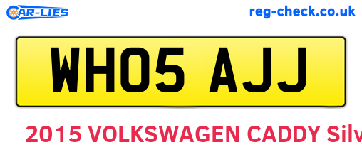 WH05AJJ are the vehicle registration plates.