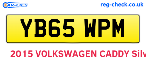 YB65WPM are the vehicle registration plates.