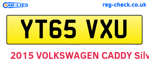 YT65VXU are the vehicle registration plates.