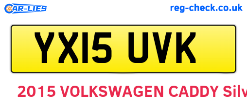 YX15UVK are the vehicle registration plates.