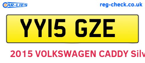 YY15GZE are the vehicle registration plates.