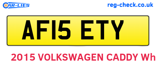 AF15ETY are the vehicle registration plates.