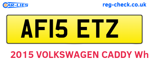 AF15ETZ are the vehicle registration plates.