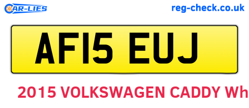 AF15EUJ are the vehicle registration plates.