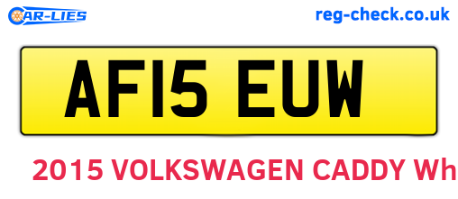 AF15EUW are the vehicle registration plates.