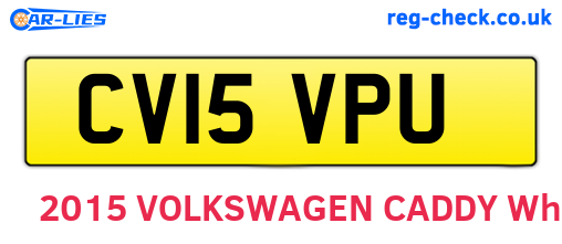 CV15VPU are the vehicle registration plates.