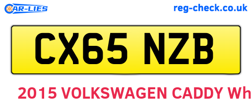 CX65NZB are the vehicle registration plates.