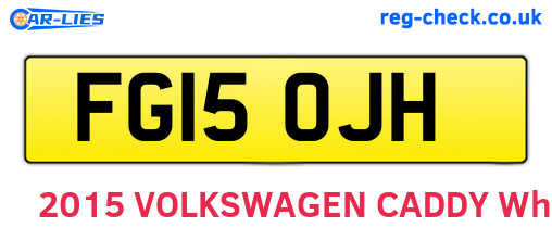 FG15OJH are the vehicle registration plates.