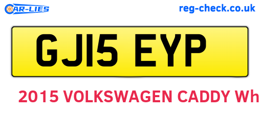 GJ15EYP are the vehicle registration plates.