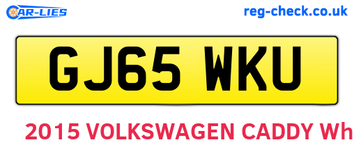 GJ65WKU are the vehicle registration plates.