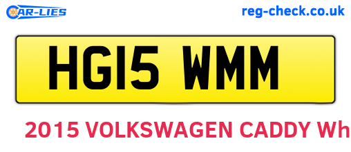 HG15WMM are the vehicle registration plates.