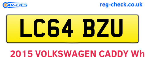 LC64BZU are the vehicle registration plates.