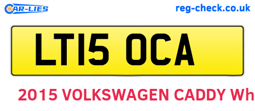 LT15OCA are the vehicle registration plates.