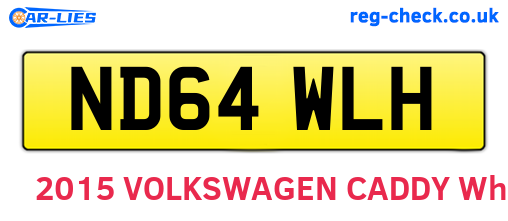 ND64WLH are the vehicle registration plates.