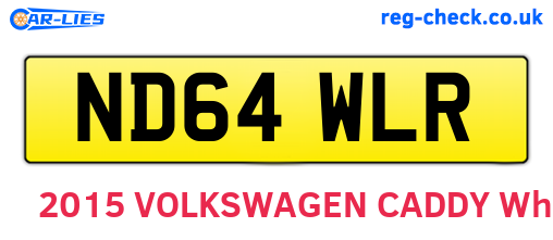 ND64WLR are the vehicle registration plates.