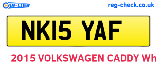 NK15YAF are the vehicle registration plates.