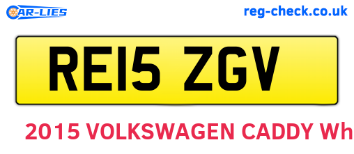 RE15ZGV are the vehicle registration plates.