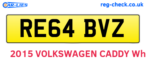 RE64BVZ are the vehicle registration plates.