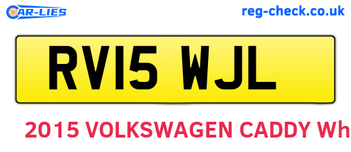 RV15WJL are the vehicle registration plates.