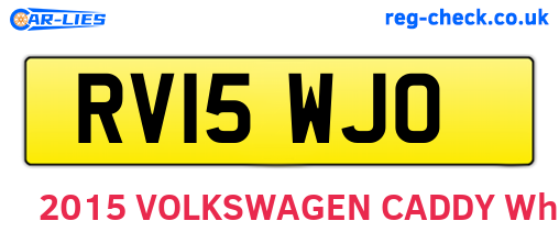 RV15WJO are the vehicle registration plates.