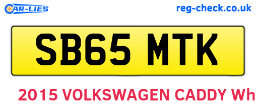 SB65MTK are the vehicle registration plates.