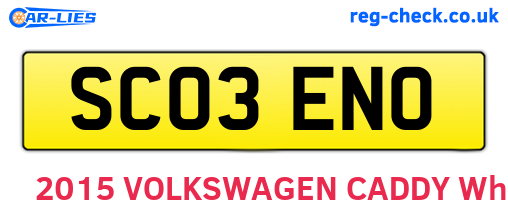 SC03ENO are the vehicle registration plates.