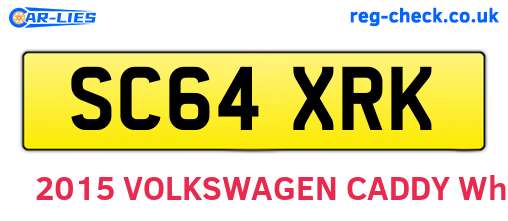 SC64XRK are the vehicle registration plates.