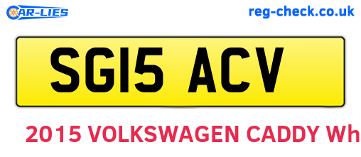 SG15ACV are the vehicle registration plates.