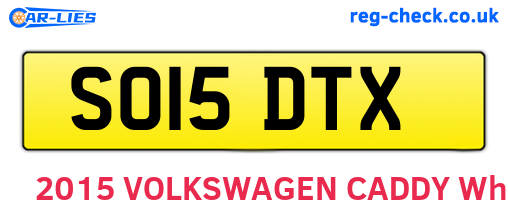 SO15DTX are the vehicle registration plates.