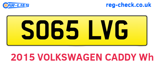 SO65LVG are the vehicle registration plates.