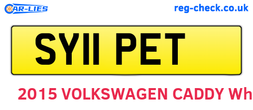 SY11PET are the vehicle registration plates.